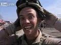 American Soldier Shot in Helmet