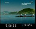 Wakeboarding behind Rowing Boat