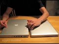 Demo of weak MacBook Pro (Late 2008) display hinges