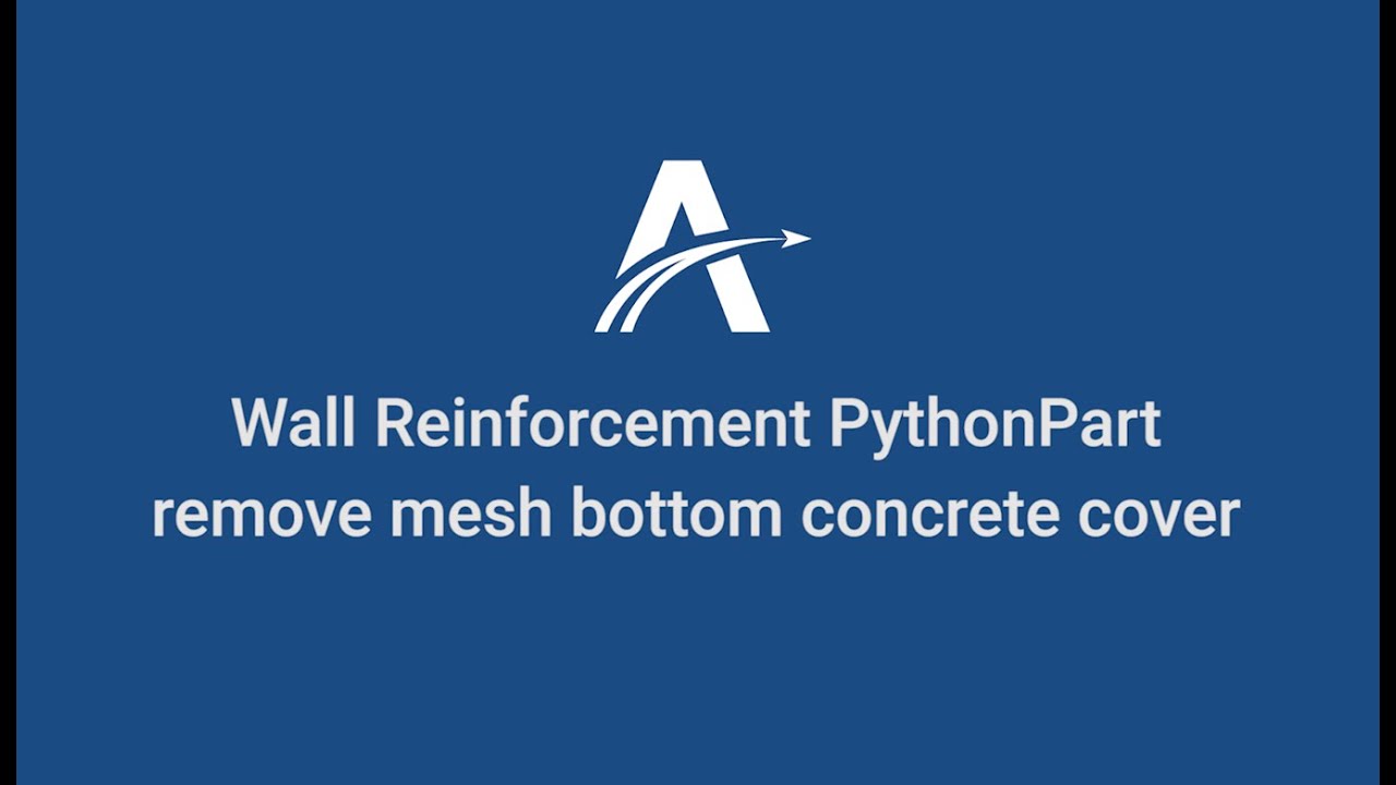 21. Remove mesh bottom concrete cover |  Wall Reinforcement PythonParts in ALLPLAN