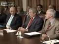 Dick Cheney falling asleep at meeting with Bush