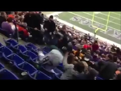 Drunk Fan Tumbles down seats
