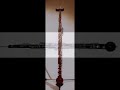 hindemith's trio for heckelphone, viola and piano, probably one of the most notable pieces composed for this rare woodwind instrument. 
the heckelphone, also named bass oboe or baryton oboe, is a double reed instrument of the oboe family, pitched an octave below the oboe, about twice long and ending in a bulbous bell. its soft and full sound reflected the early 20th century romantic sound ideal: r. strauss employed it in his operas salome, elektra and in the alpine symphony.