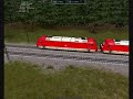 Rail Simulator ingame with accident