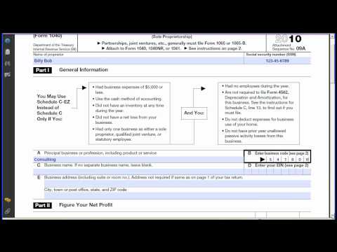 how to fill out schedule c-ez