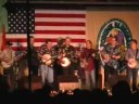 tony trischka kicking off his octuple banjo extravaganza at podunk in east hartford, ct