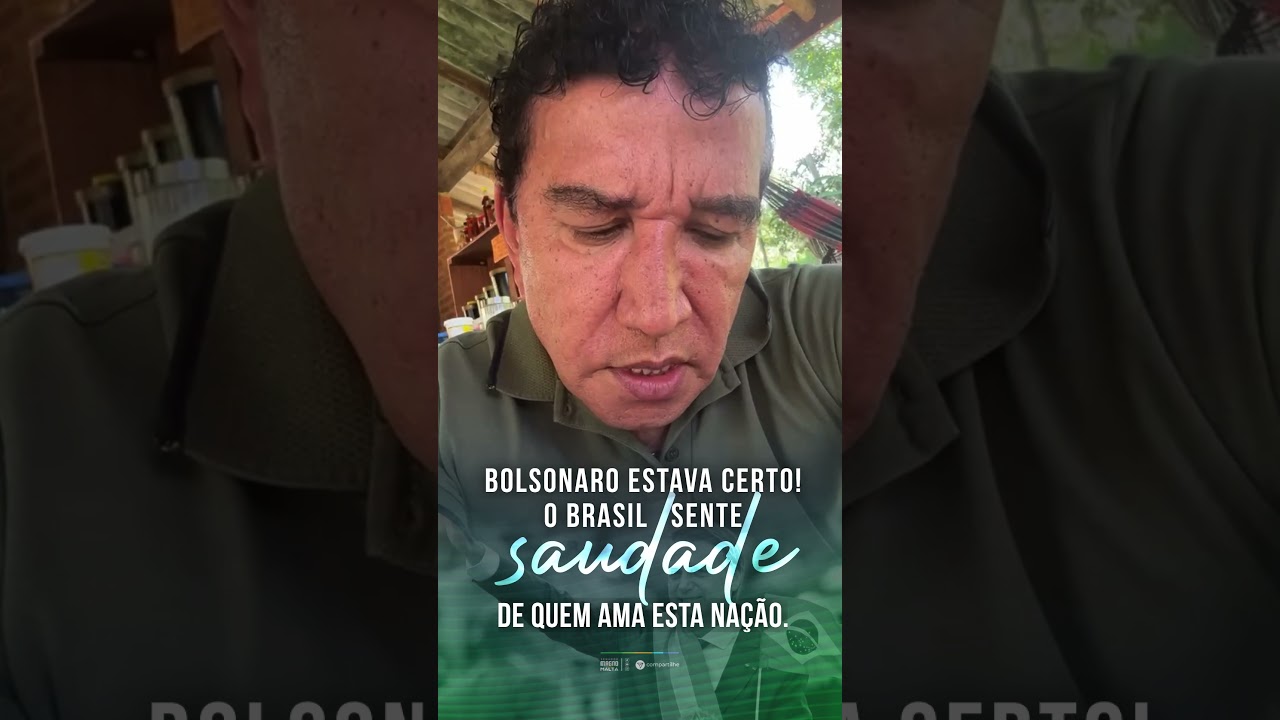 BOLSONARO ESTAVA CERTO! O BRASIL SENTE SAUDADE DE QUEM AMA ESTA NAÇÃO.