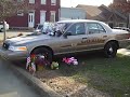 Bruce Sutton Temporary Memorial in Madison Indiana