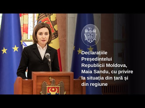 Заявление Президента Республики Молдова Майи Санду о ситуации в стране и регионе