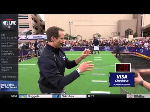 O'Dell Beckham Junior Drew Brees Guinness World Record One Hand Catch