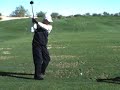 Slow motion golf swing