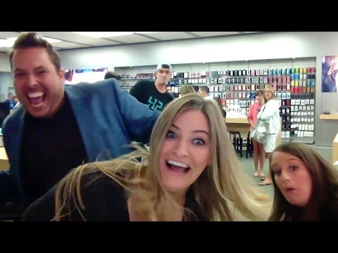 Apple store - A fun dance with friends in the Apple store! JENNA: http://youtube.com/itsmejennae ROB: http://twitter.com/robontherun MIKEY: http://twitter.com/fsmikey Subs...