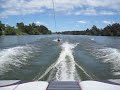 brother kneeboarding behing a malibu vtx