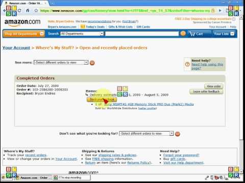 how to track amazon order