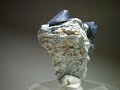 Benitoite specimen with lots of gem rough
