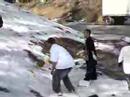 Dj falls in the snow