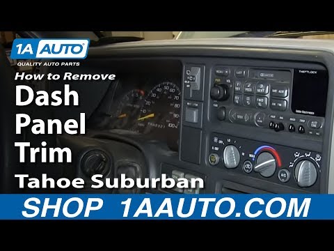 How To Remove Install Dash Panel Trim 1996-99 Chevy K1500 Tahoe Suburban
