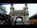 Driving through Charminar, Hyderabad