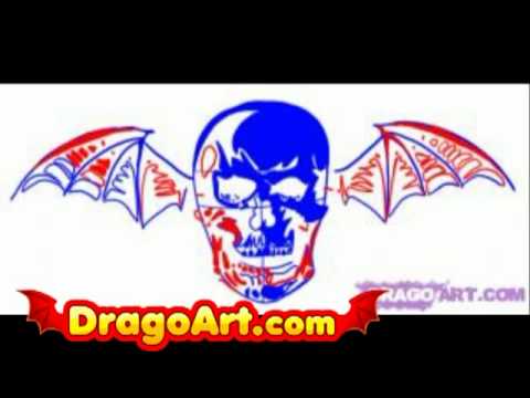how to draw avenged sevenfold logo