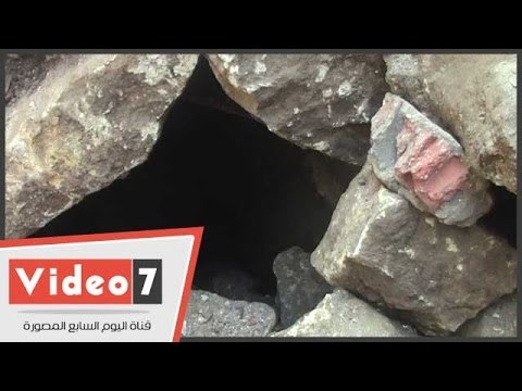 بالفيديو.. شاهد مدخل المقبرة الآثرية التى اكتشفها عمال الصرف الصحى بالجيزة