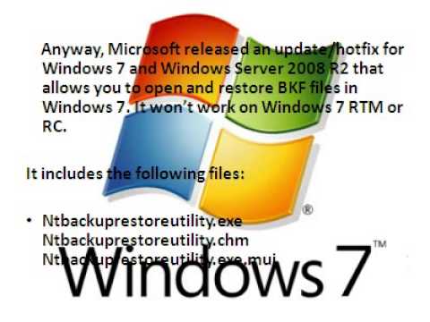how to ntbackup in windows 7