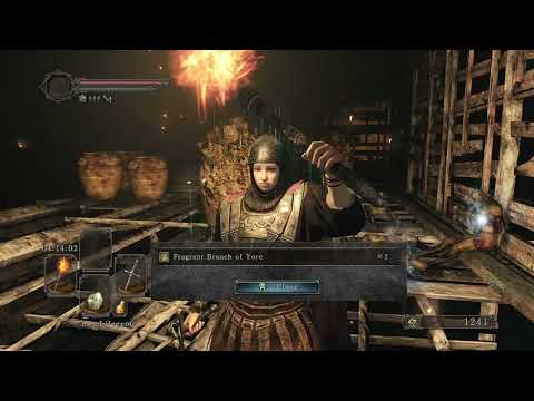 The Gutter: Fragrant Branch of Yore x 2, Estus Flask Shard, and Great Club