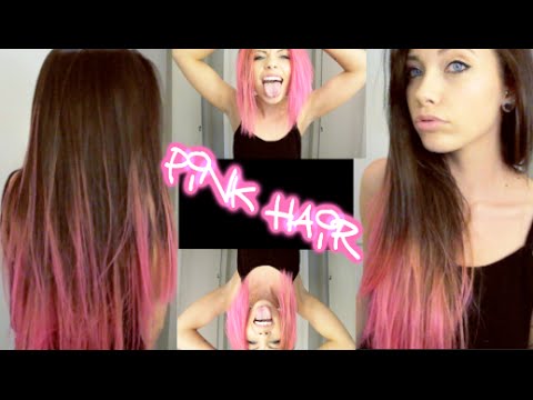 how to dye brown hair pink