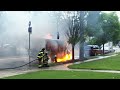 mini Bus... LARGE fire