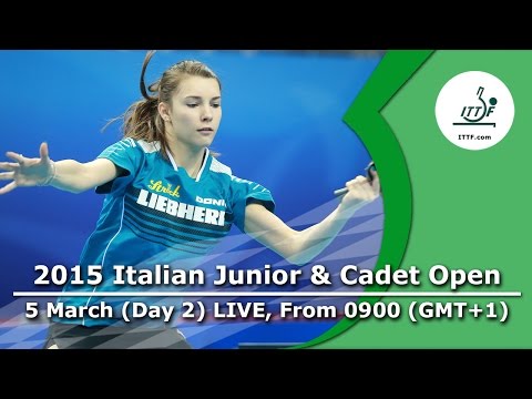 ITTF Italian Junior & Cadet Open – Day 2 LIVE