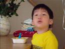 Jeremie having mararoni & cheese