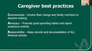 Expectations of a Financial Caregiver