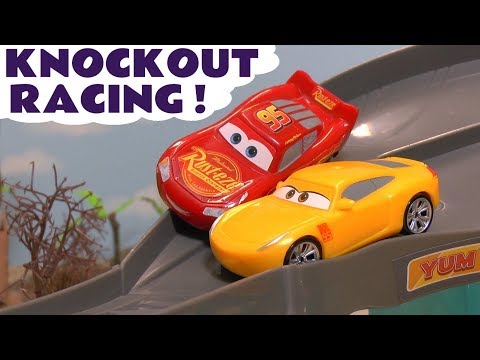 Disney Cars Toys McQueen Cars 3 Knockout Racing with Cruz Ramirez