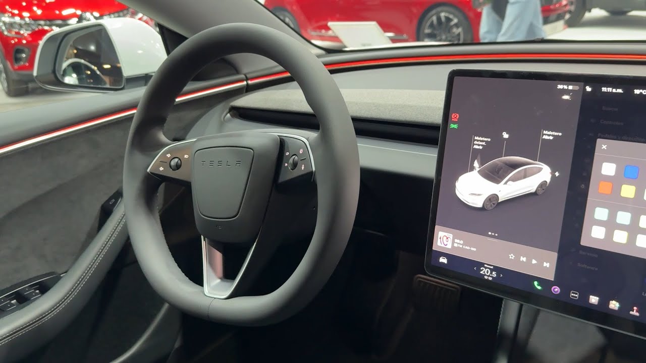 New TESLA MODEL 3 HIGHLAND 2024 beautiful AMBIENT lights & walkaround