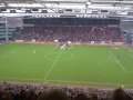 Fc Utrecht - Ajax vanaf vak P gezien, opkomst spelers