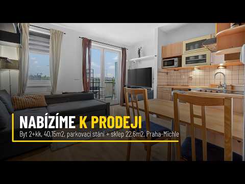 Video Prodej bytu 2+kk 40,15 m², parkovací stání + sklep 22,6m2, Praha-Michle
