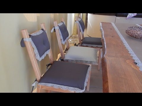 Stuhlkissen und Rueckenkissen selbstgemacht