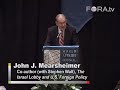 complete video at: http://fora.tv/fora/showthread.php?t=1967

author and political scientist john j. mearsheimer argues that neoconservative and pro-israel lobby groups were both greatly influential to the u.s. decision to go to war in iraq.

-----

john mearsheimer and stephen walt discuss 