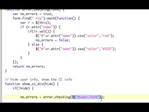 how to perform form validation in jquery