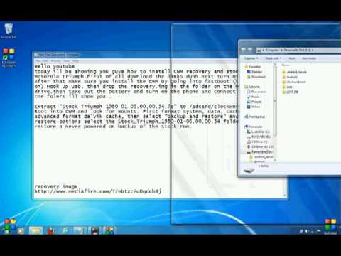how to recover stock rom using cwm