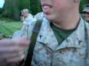 marine eats catapillar