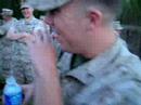marine eats catapillar