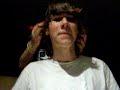 jaymes getting his hair cut