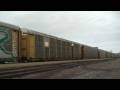 BNSF #4037 Leads The V-PTLBLU West, Galesburg, IL.