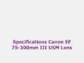 Canon EF 75-300mm III USM AF Lens - Microglobe.co.uk