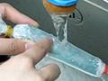 flow water on touch key