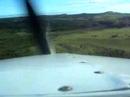Landing down hill and into the sun