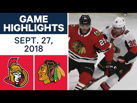 Video: NHL Pre-season Highlights | Senators vs. Blackhawks - Sept. 27, 2018