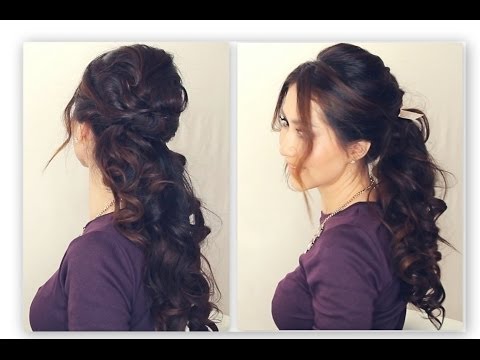 hairstyle - Get Steripods at Bed, Bath, & Beyond. http://www.toothbrushsanitizer.com/instore/ L I K E if you liked this cute & easy, curly half-up, half-down hairstyle /...
