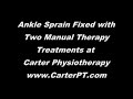 Amazing Ankle Sprain treatment - painfree with two hours in the clinic