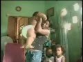 61 Pound Baby being picked up by his mum